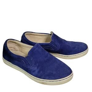 UGG Slip On Blue Suede Shoes Sneaker Womens Size 6.5